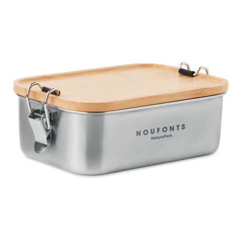 Stainless steel lunch box with bamboo lid wood | No Branding | not available | not available | not available