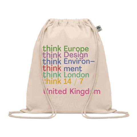 Organic cotton drawstring bag beige | No Branding | not available | not available | not available