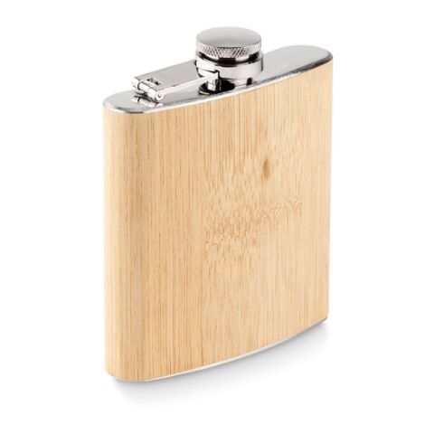 Bamboo slim hip flask 175ml beige | No Branding | not available | not available | not available