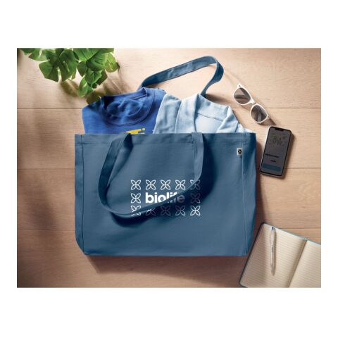 Canvas shopping Recycled bag 280 gr/m² blue | No Branding | not available | not available | not available