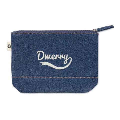 Recycled denim cosmetic pouch blue | No Branding | not available | not available | not available