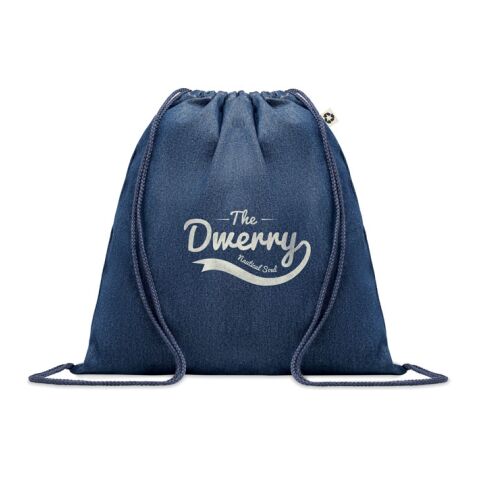 Branded Recycled denim drawstring bag allbranded