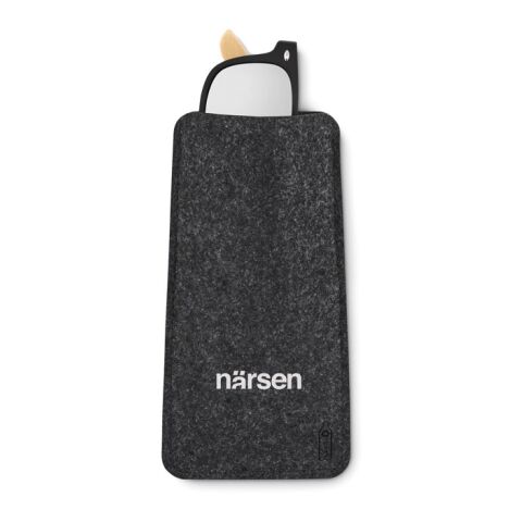 RPET felt glasses case grey | No Branding | not available | not available | not available