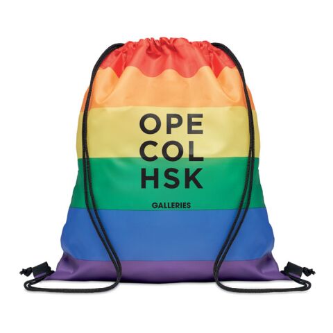 Rainbow RPET drawstring bag multicolour | Without Branding | not available | not available | not available