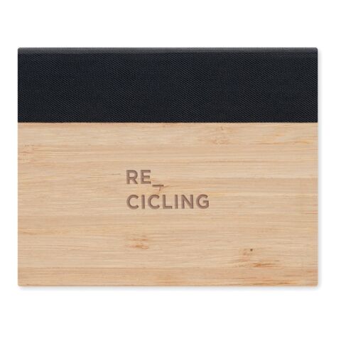 Bamboo sticky note memo pad black | Without Branding | not available | not available | not available