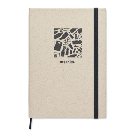 A5 grass notebook with elastic strap beige | No Branding | not available | not available | not available