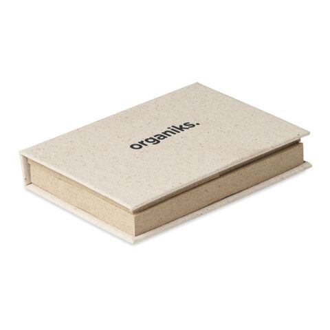 Recycled/grass sticky memo pad beige | Without Branding | not available | not available | not available