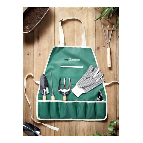 Garden tools in apron