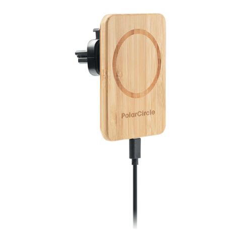 Magnetic bamboo wireless charger 15W wood | No Branding | not available | not available