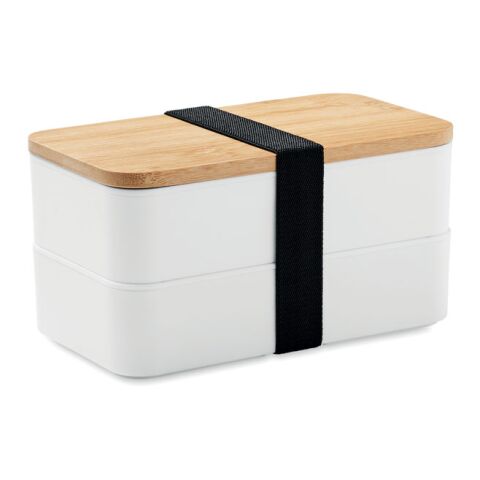 Lunch box in PP and bamboo lid white | Without Branding | not available | not available | not available