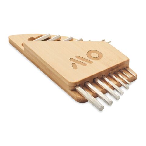 Hex key set in bamboo wood | No Branding | not available | not available | not available