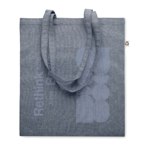 Shopping bag with long handles blue | No Branding | not available | not available | not available