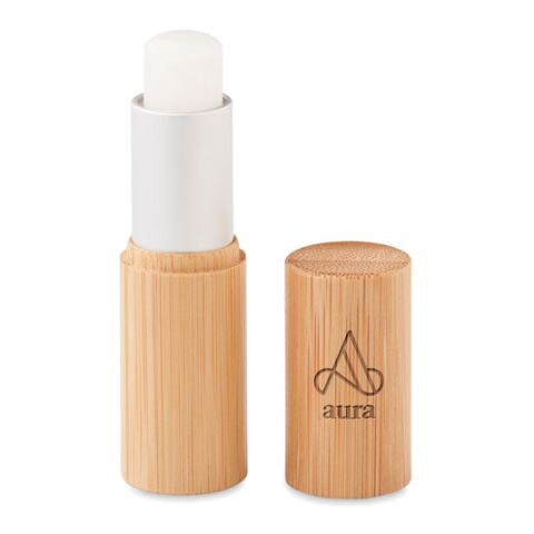 Lip balm in bamboo tube box 
