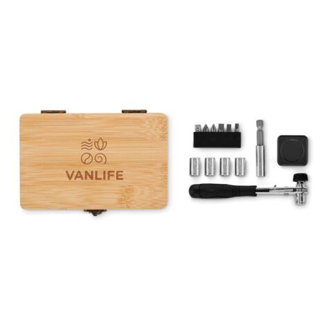 13 piece tool set in bamboo case wood | No Branding | not available | not available | not available