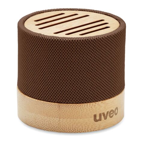 Bamboo RPET wireless speaker Chocolate | No Branding | not available | not available