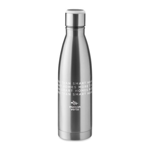 Double wall bottle 500 ml with hydration reminder matt silver | No Branding | not available | not available | not available