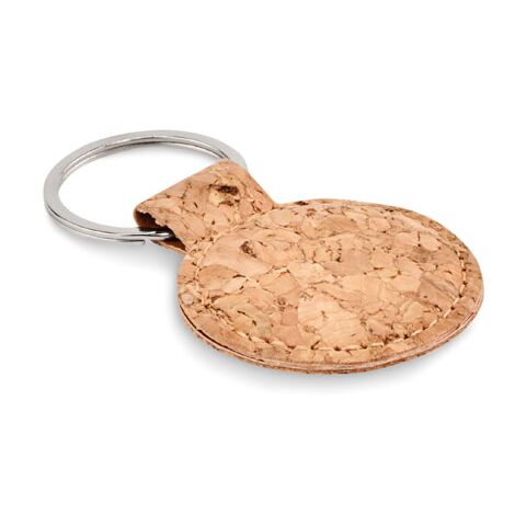 Round cork key ring beige | No Branding | not available | not available