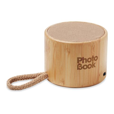 Round bamboo 5.1 wireless speaker