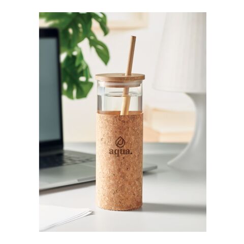 Glass tumbler sleeve 450 ml beige | No Branding | not available | not available | not available