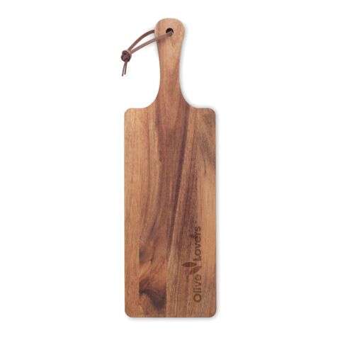 Acacia wood serving board with handle 