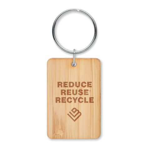 Rectangular bamboo key ring wood | No Branding | not available | not available | not available