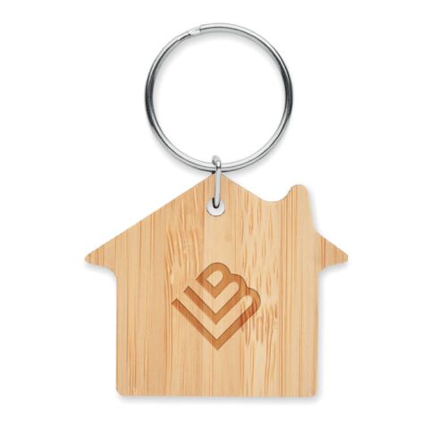 House shaped bamboo key ring wood | No Branding | not available | not available | not available