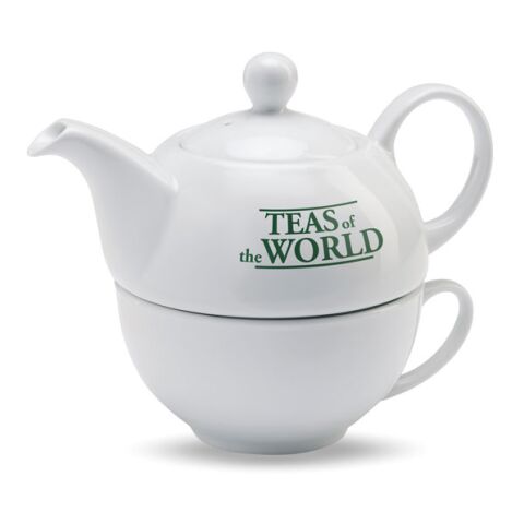 Teapot and cup set 400 ml white | No Branding | not available | not available