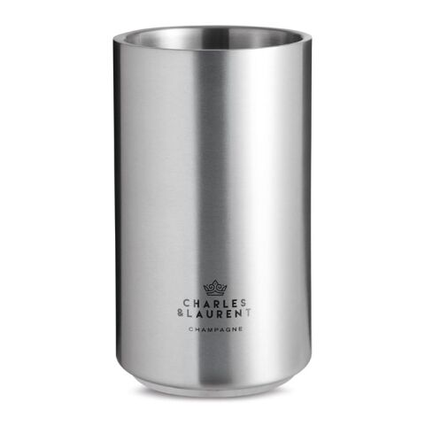 Stainless steel bottle cooler matt silver | No Branding | not available | not available | not available