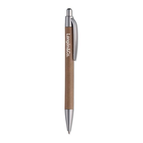 Carton barrel ball pen matt silver | Without Branding | not available | not available