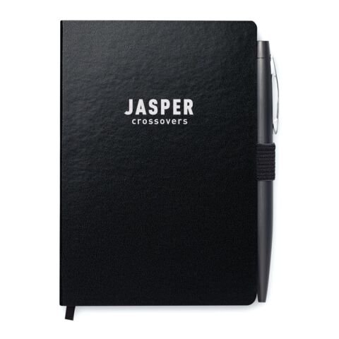A6 notebook with pen 72 lined black | Without Branding | not available | not available