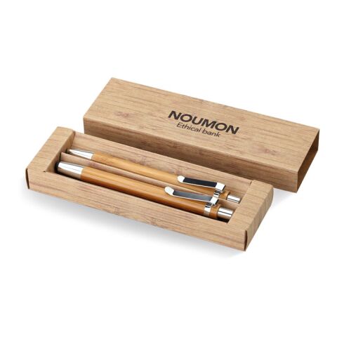 Bamboo pen and pencil set