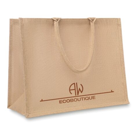 Jute shopping bag with short handles beige | No Branding | not available | not available | not available