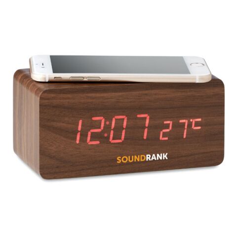 Weather station with charger 5W wood | Without Branding | not available | not available