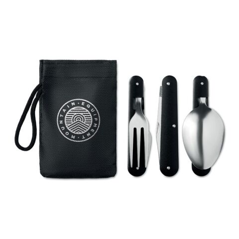 3-piece foldable camping utensils set black | No Branding | not available | not available | not available