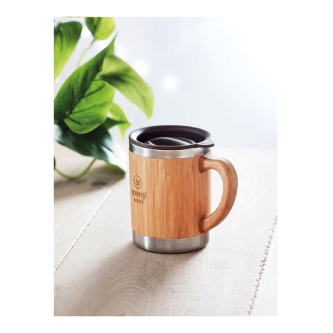 Double wall tumbler 300ml with bamboo wood | No Branding | not available | not available