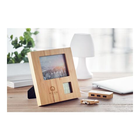 Photo frame with weather station wood | Without Branding | not available | not available | not available