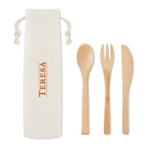 Bamboo cutlery set