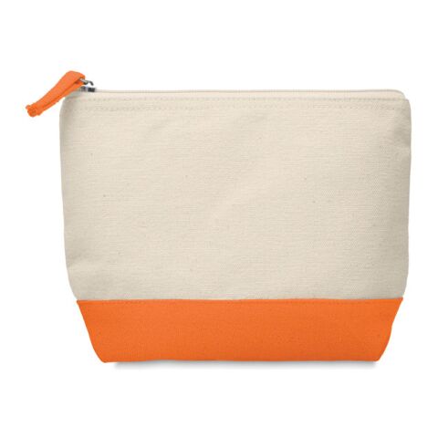 Bicolour cotton cosmetic bag