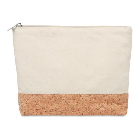 Cork &amp; cotton cosmetic bag