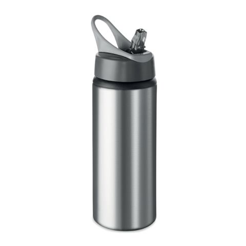 Aluminium bottle 600 ml with foldable mouth piece matt silver | No Branding | not available | not available | not available