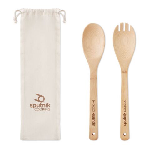 Set bamboo utensils salad