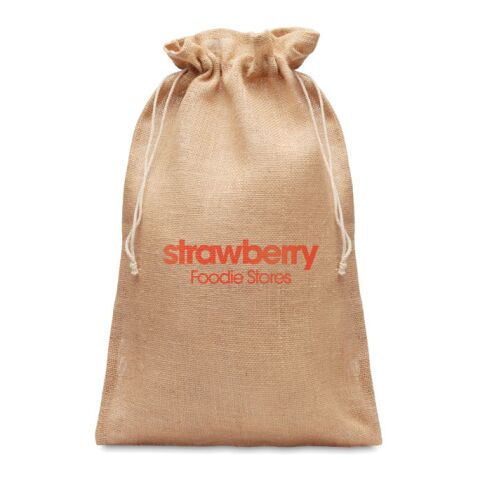 Large jute gift bag beige | No Branding | not available | not available | not available