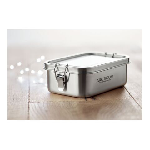 Stainless steel lunchbox 750ml matt silver | No Branding | not available | not available | not available