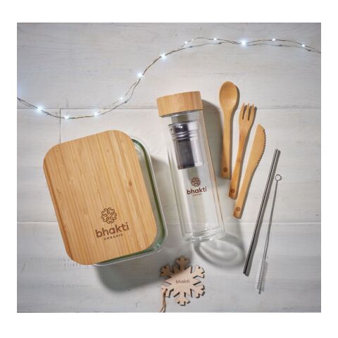 Glass lunchbox with bamboo lid transparent | Without Branding | not available | not available | not available