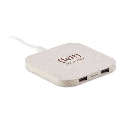 Hub charger wheat straw/ABS 5W beige | No Branding | not available | not available | not available